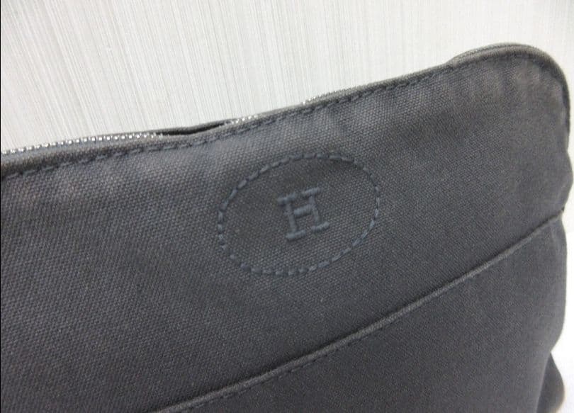 HERMES　エルメス　ボリードポーチ　キャンバスレザー