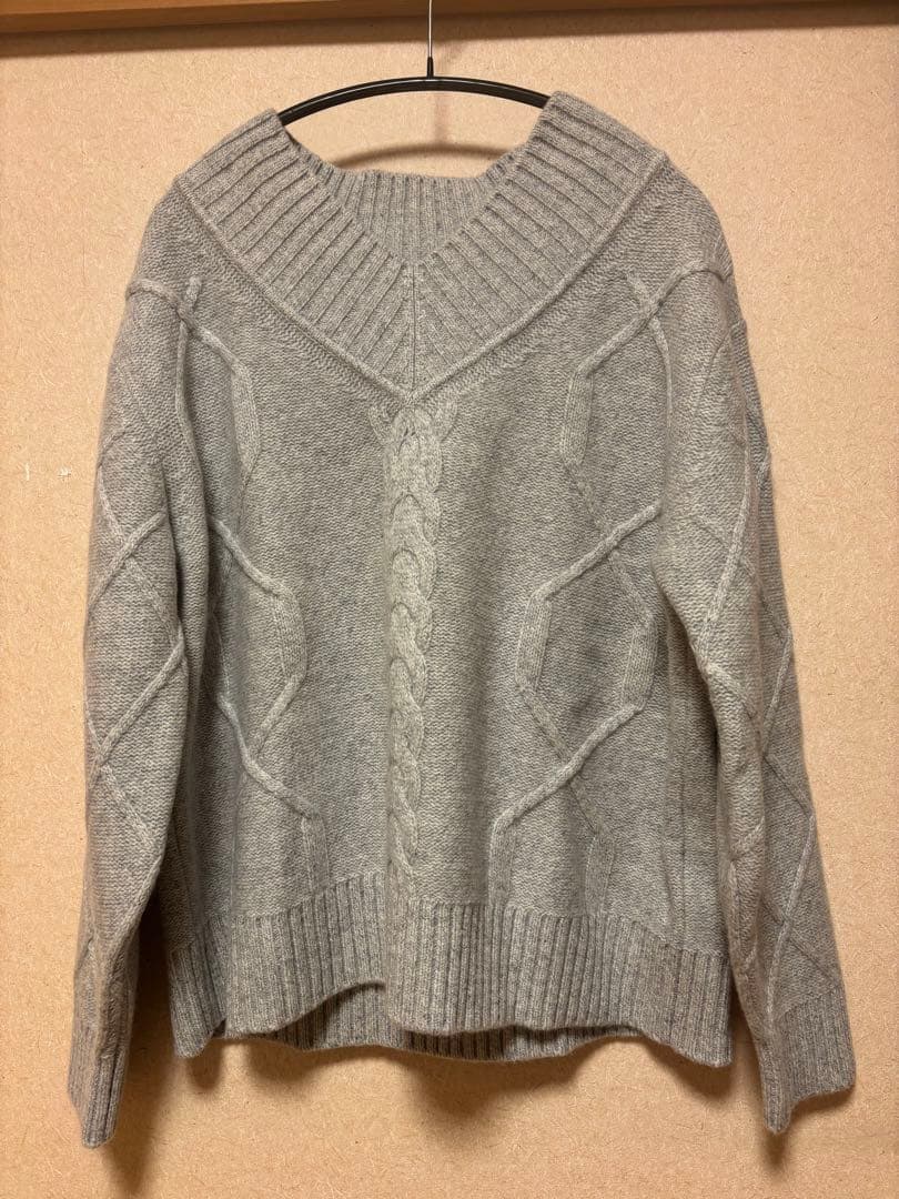 完売セオリーリュクス HARL MORBI カシミヤ ケーブル編み　サイズ38