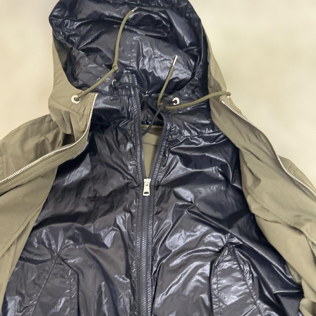 【美品】MONCLER ナイロン　ロング　ミリタリーコート　バッグロゴ　フード
