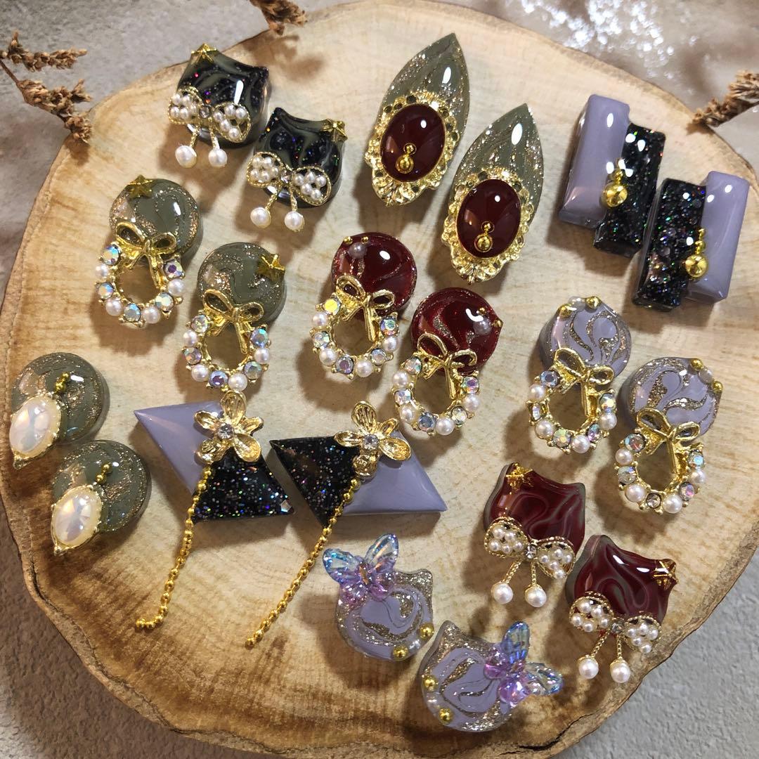 再々お値下げ!! R-641 ✴︎レジンカボション 10種☆⁎⁎⁺