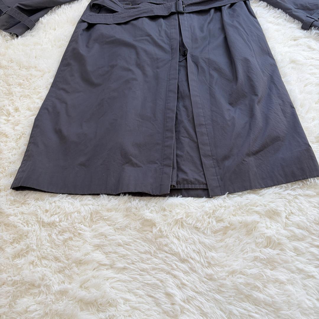 【XL相当】BURBERRY　トレンチコート　ライナー付き　チェック　グレー