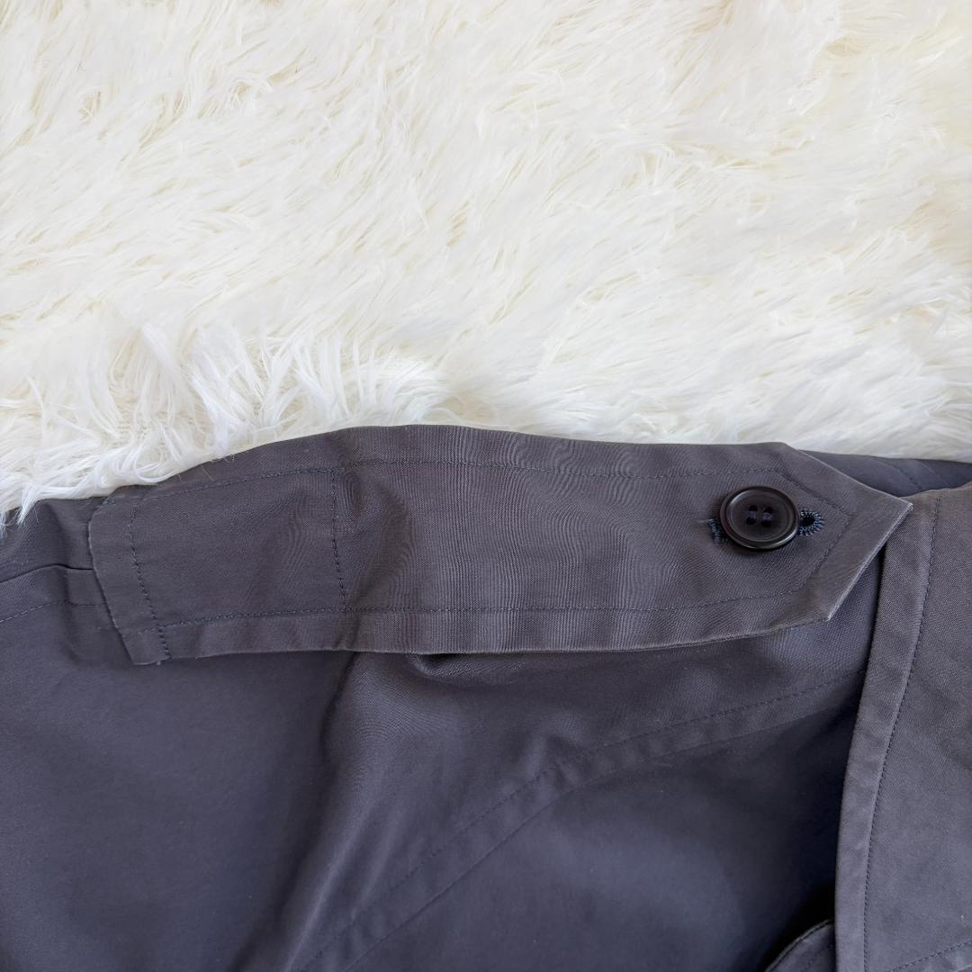 【XL相当】BURBERRY　トレンチコート　ライナー付き　チェック　グレー