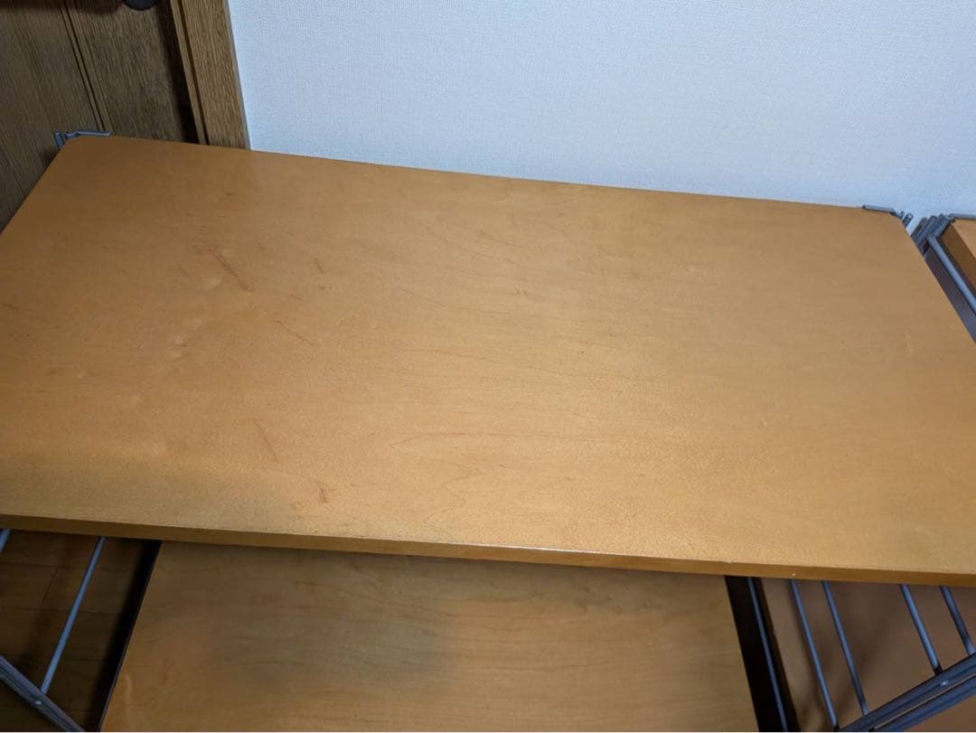 ■送料込■無印良品 スチールユニットシェルフワイド小 棚 衣類収納 グレー