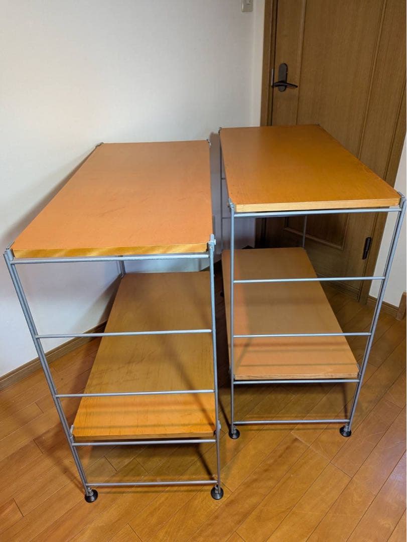 ■送料込■無印良品 スチールユニットシェルフワイド小 棚 衣類収納 グレー