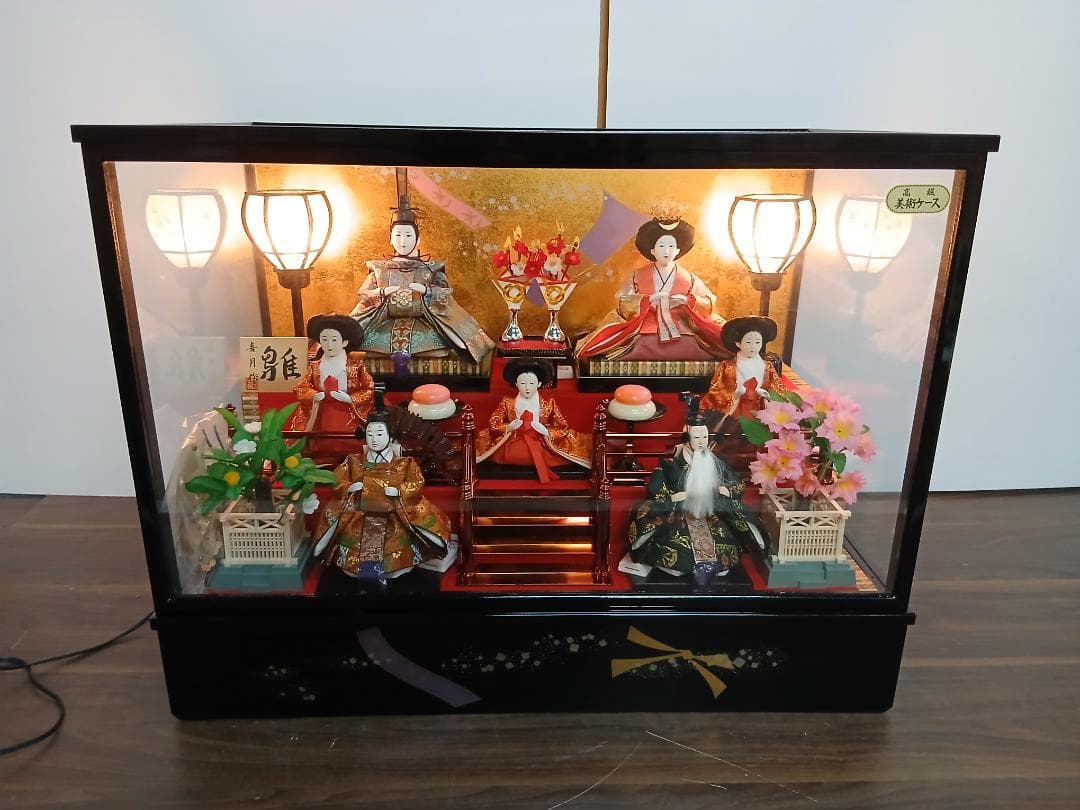 雛人形 オルゴール付き ケース入り 喜月作
