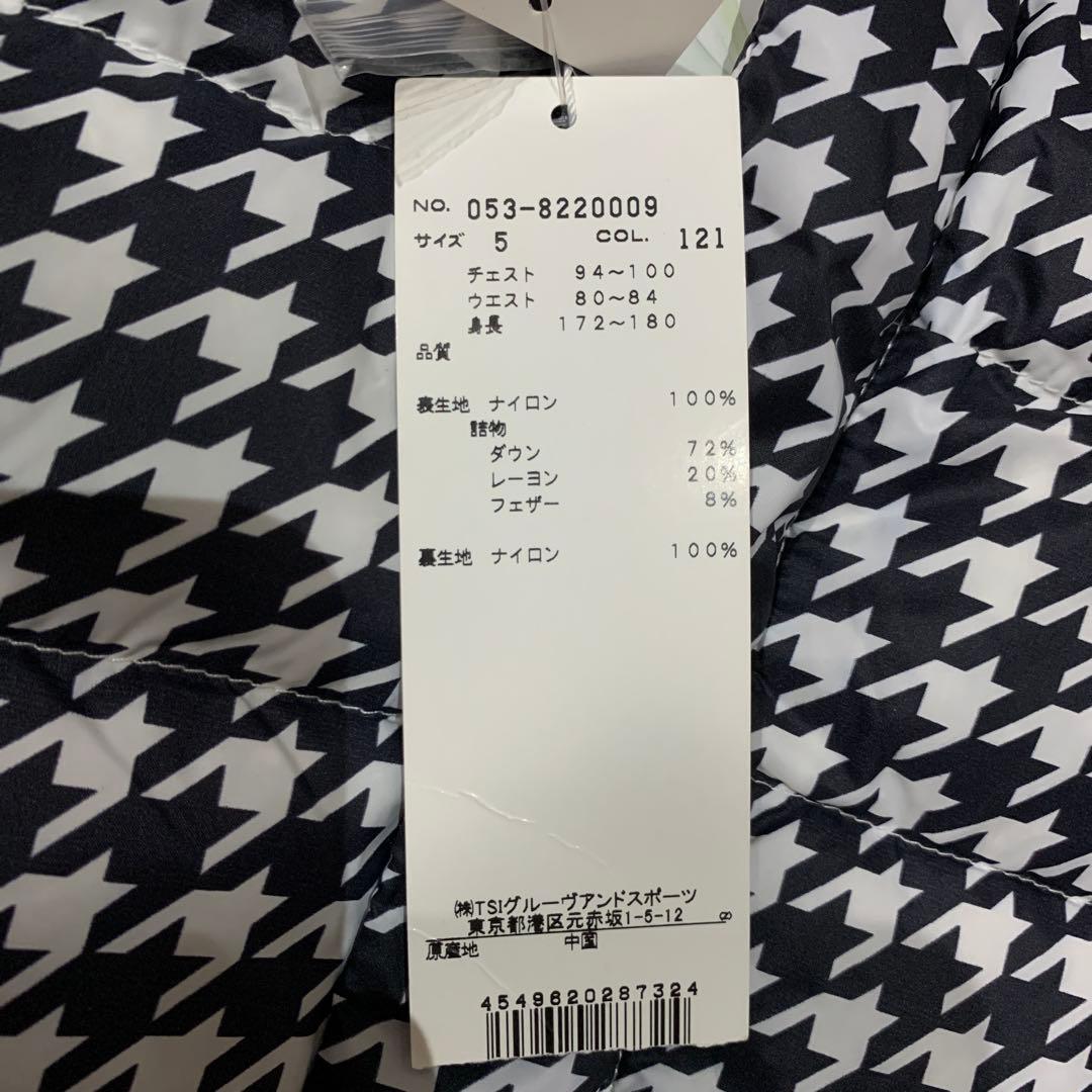 パーリーゲイツ　メンズゴルフウェア　ライトダウンジャケット　千鳥格子　5