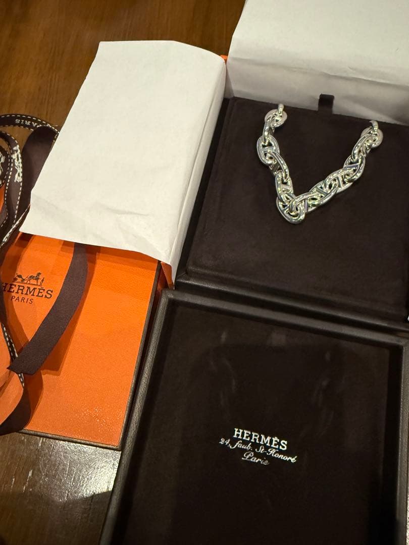 未使用エルメスHERMES シェーヌダンクル ブレスレットMM17コマ