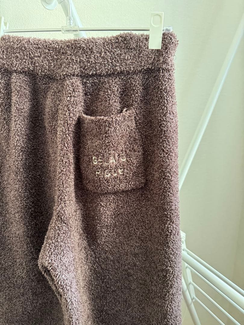 ジェラートピケ　ブラウン クマ刺繍 ルームウェア セットアップ　ジェラピケ