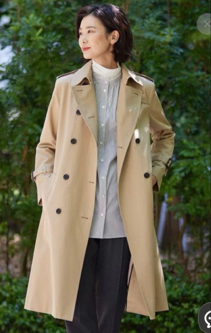 美品　ジェイプレス　撥水ギャバベンタイル トレンチコート　9号