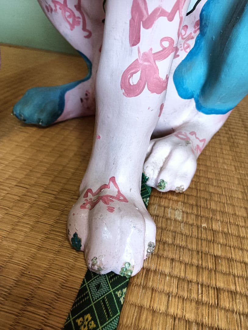 犬の置物　特大アートオブジェ