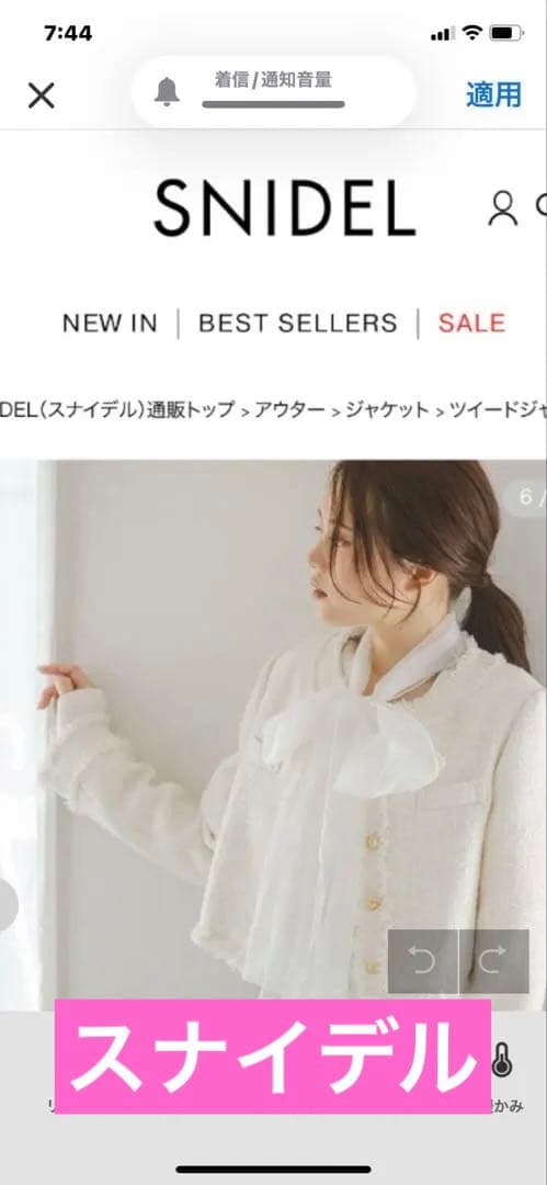 【スナイデル】【美品】ツィードジャケット完売品