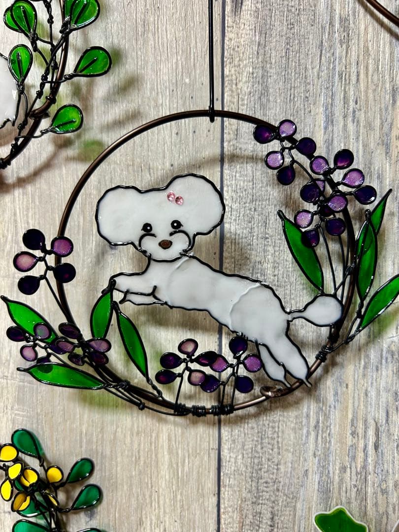 まるまる「ポメチワとトイプードル モービル」2点