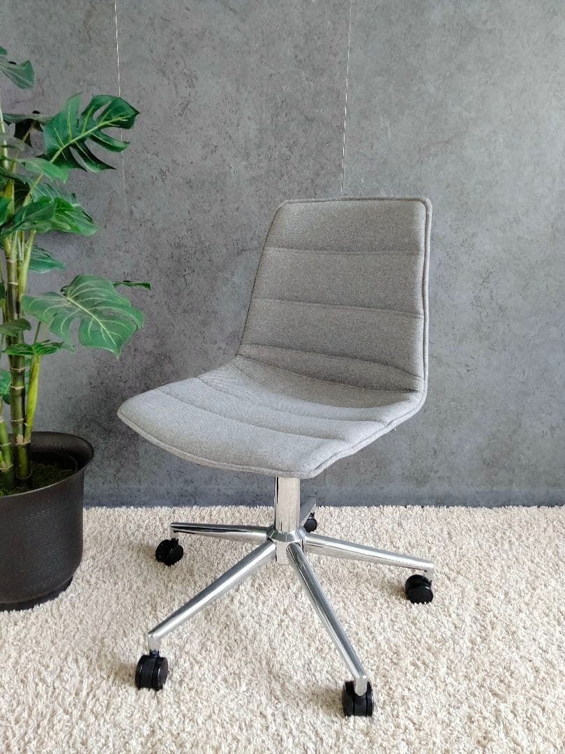 昇降機能付き デスクチェア グレー◆Gaber ガベル(2306B②)