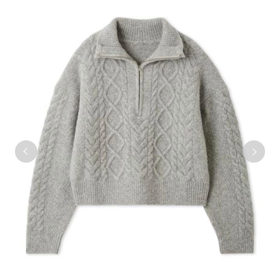 アランブークレーハーフジップニットプルオーバー