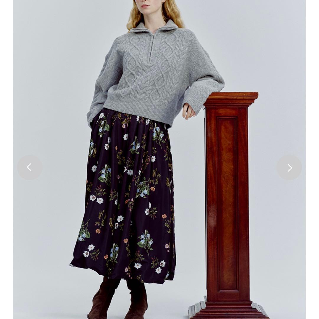 アランブークレーハーフジップニットプルオーバー