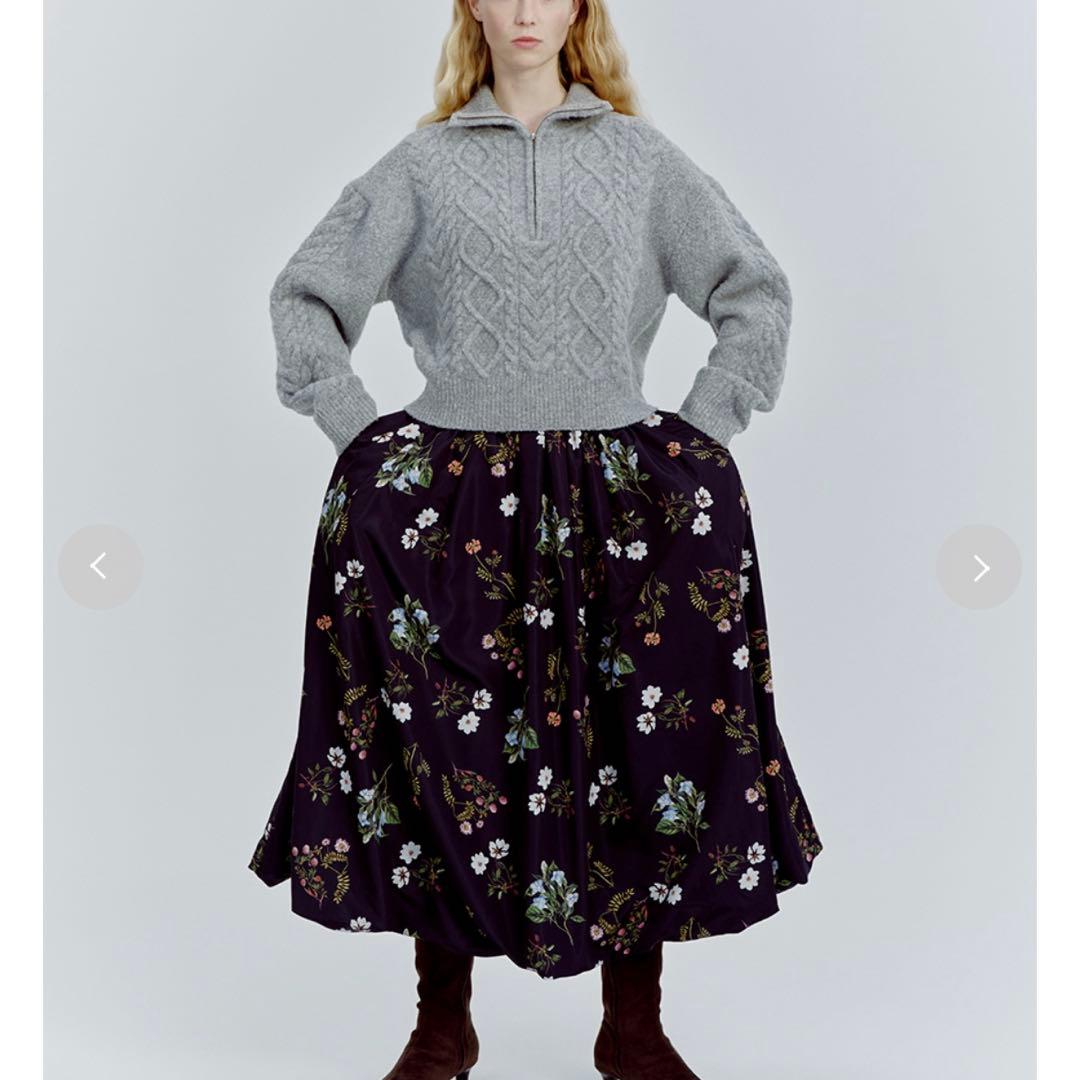 アランブークレーハーフジップニットプルオーバー