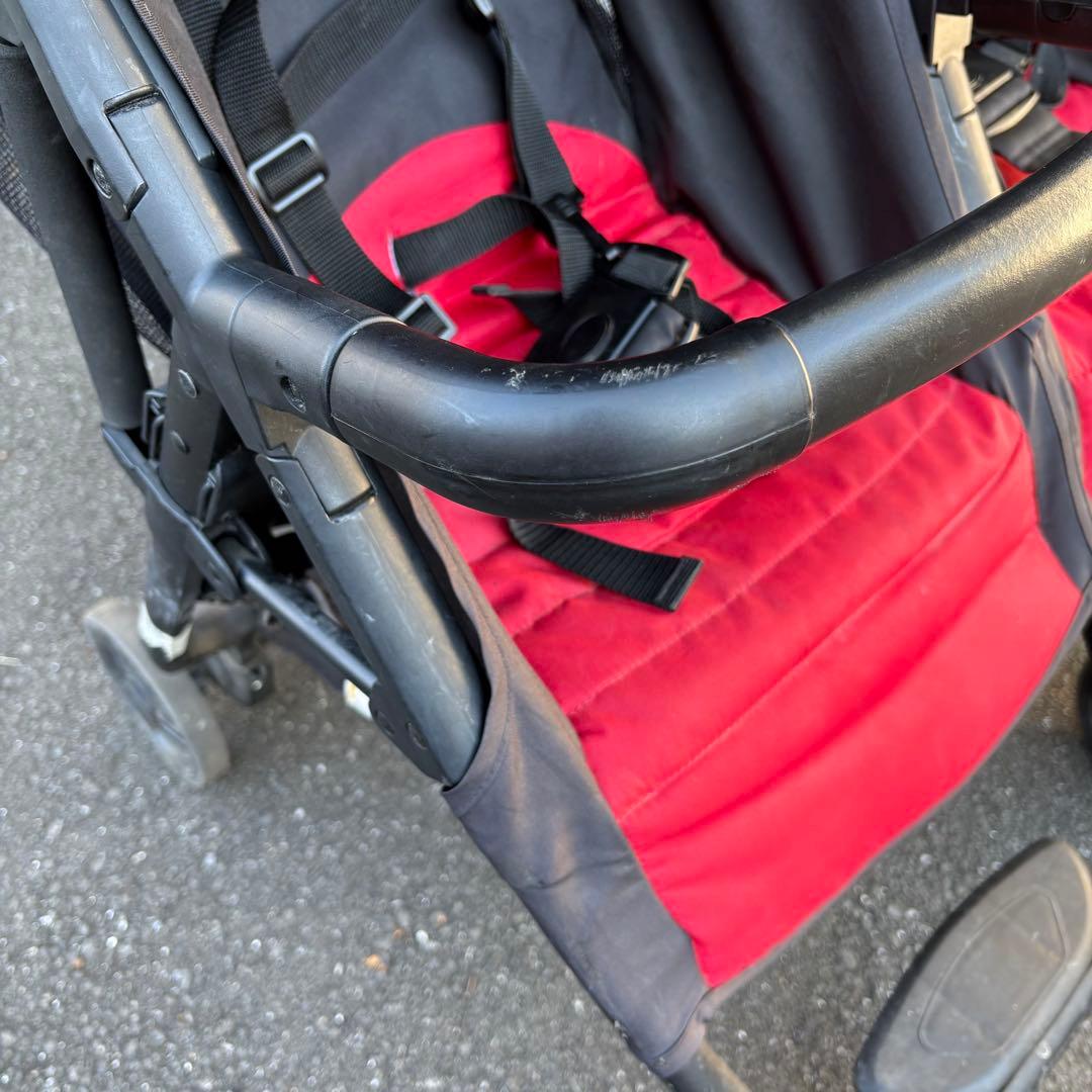【Iris~定期断捨離 】ココロンツイン ベビーカー 2人乗り 赤
