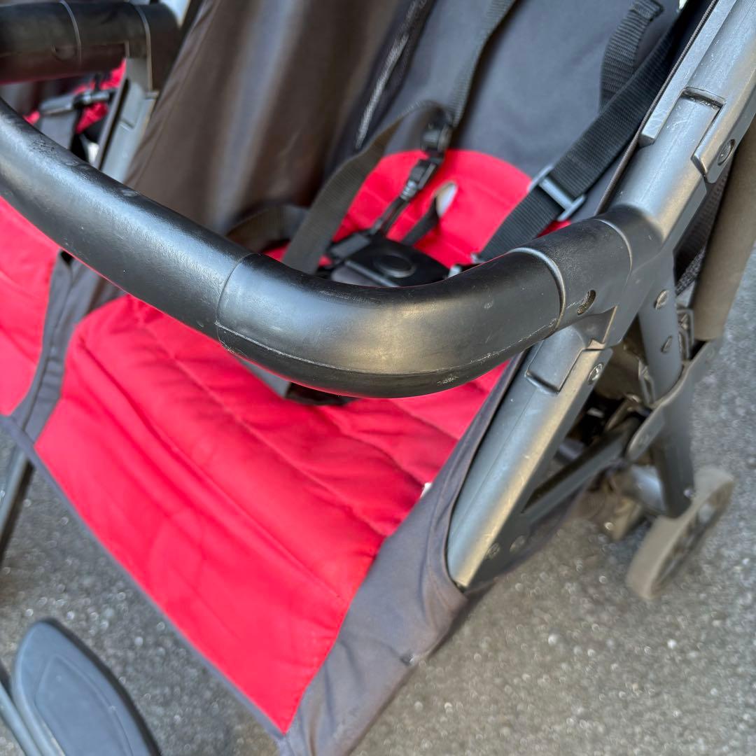 【Iris~定期断捨離 】ココロンツイン ベビーカー 2人乗り 赤