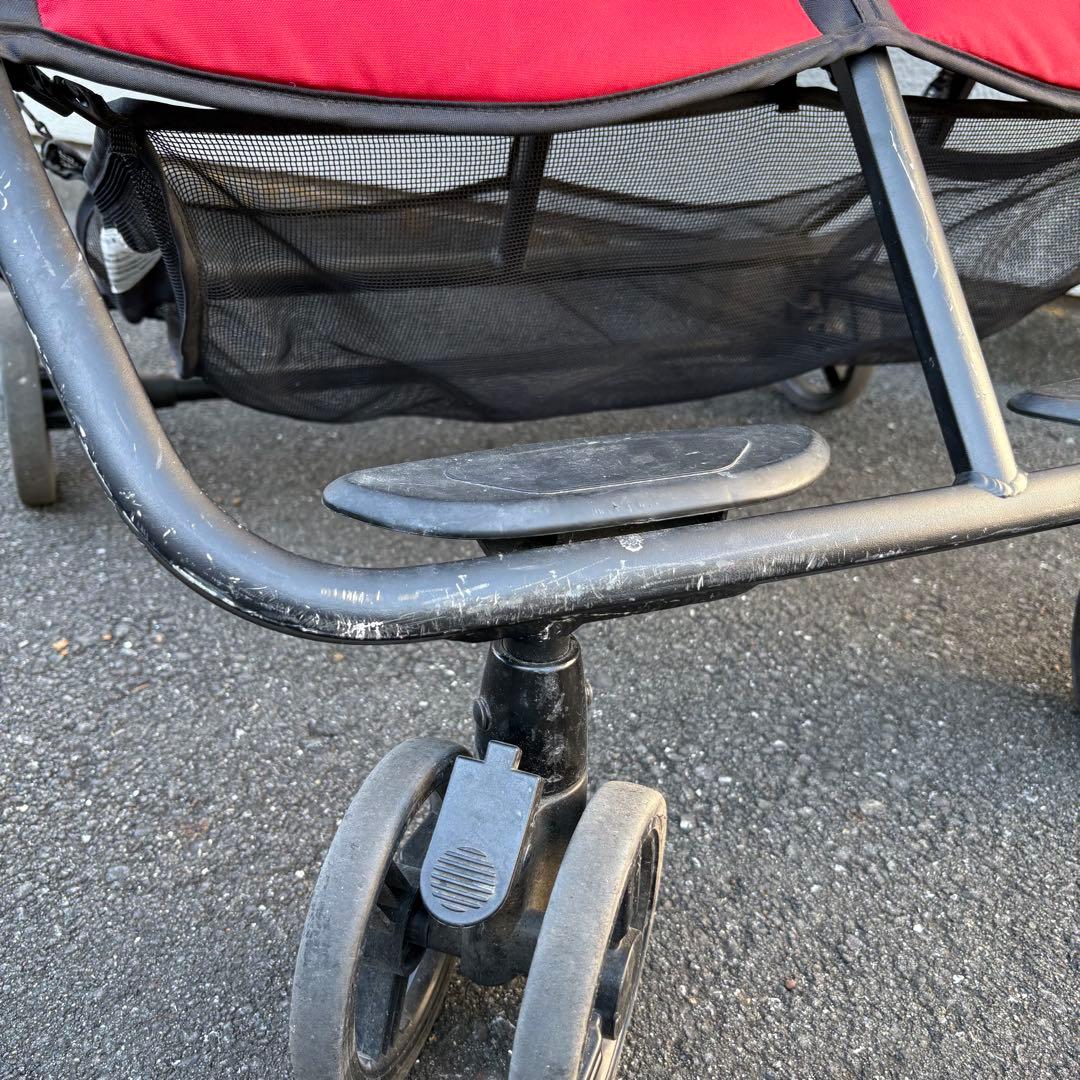 【Iris~定期断捨離 】ココロンツイン ベビーカー 2人乗り 赤