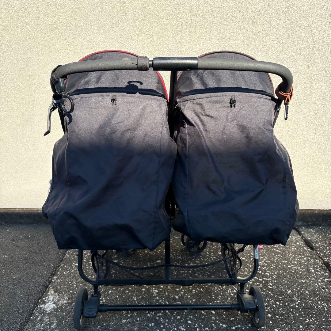 【Iris~定期断捨離 】ココロンツイン ベビーカー 2人乗り 赤