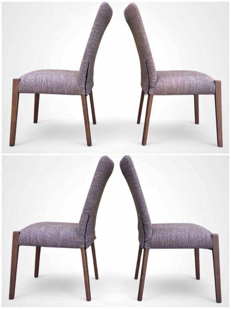 ニトリ Nコレクション ダイニングチェア2脚セット ミドルブラウン　引取限定