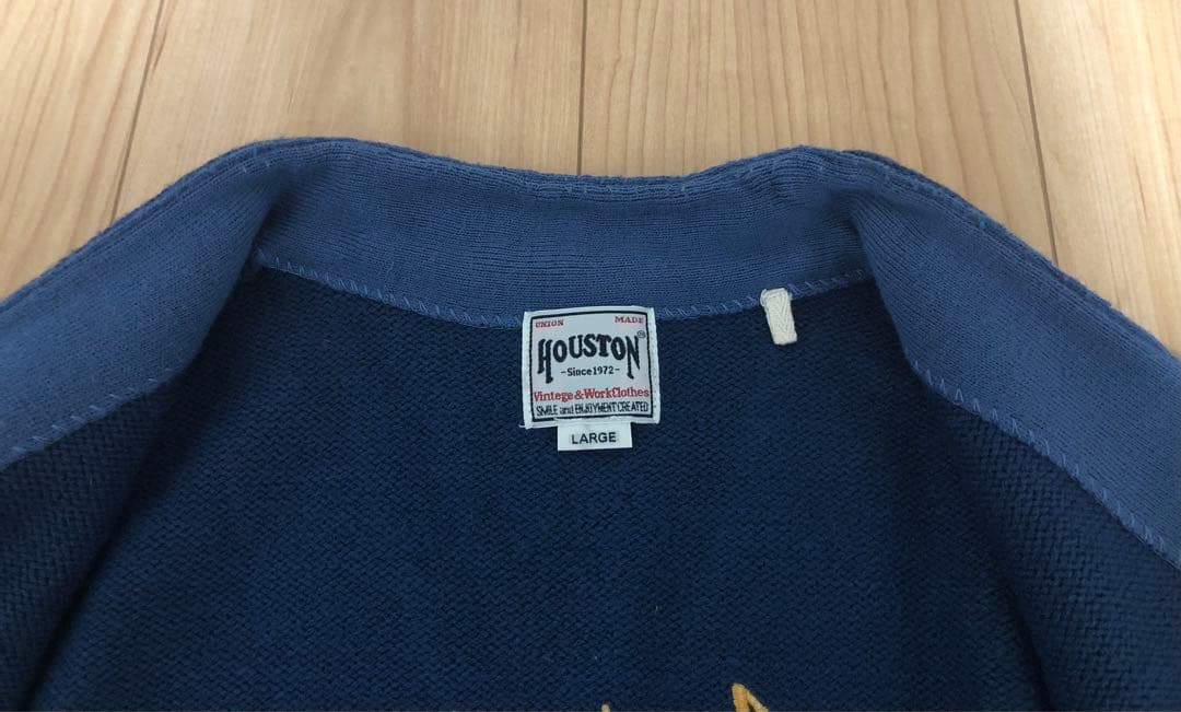 HOUSTON（ヒューストン）刺繍 スーベニアカーディガン 虎・地図／スカジャン