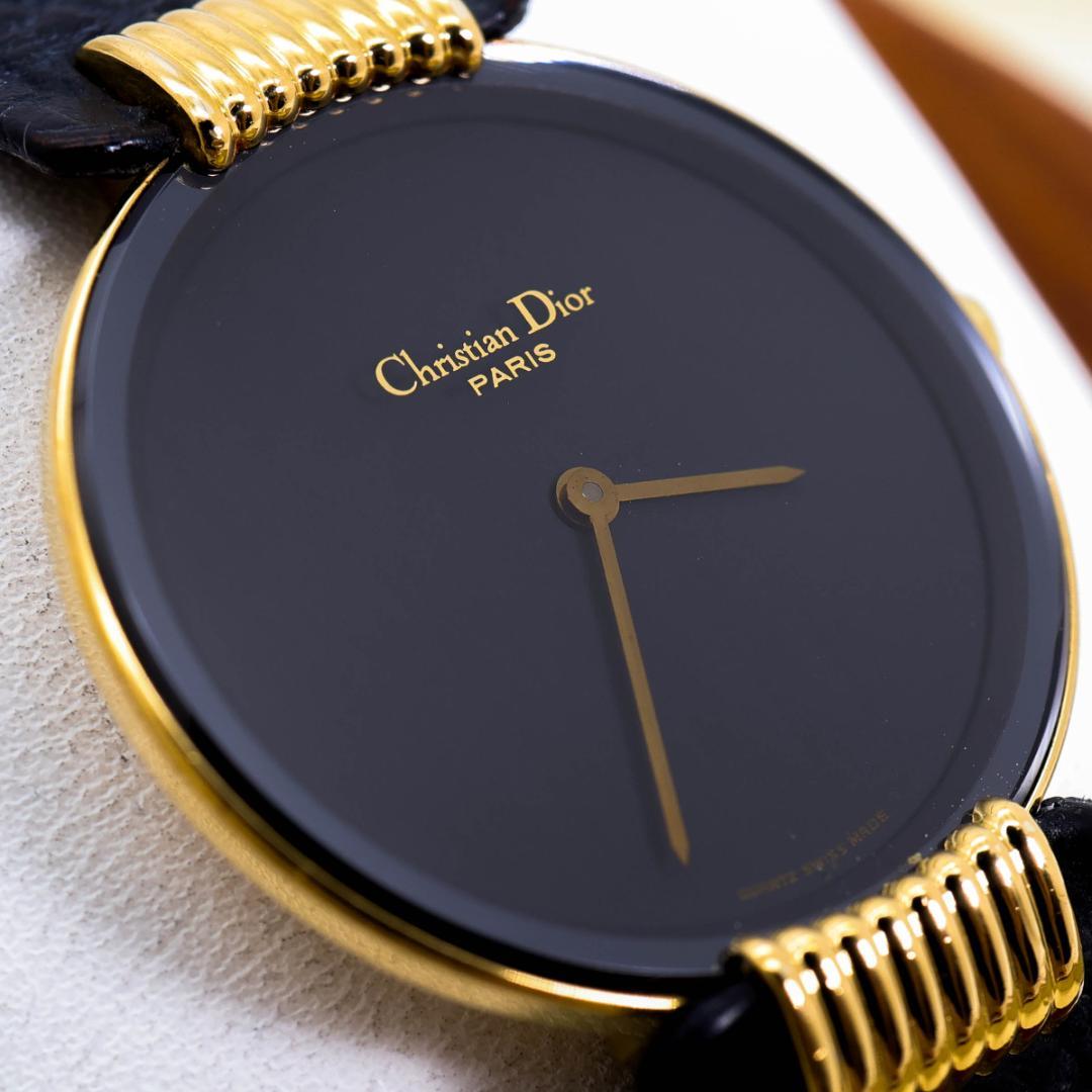 稼働 Christian Dior 腕時計 バギラ ブラックムーン 2380