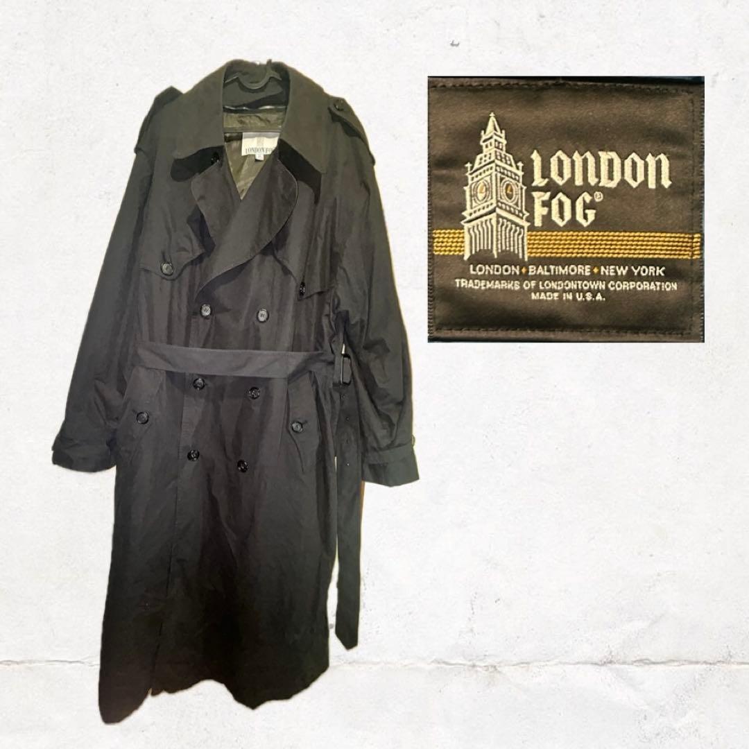 LONDON FOG / トレンチコート　オーバーサイズ　ブラック