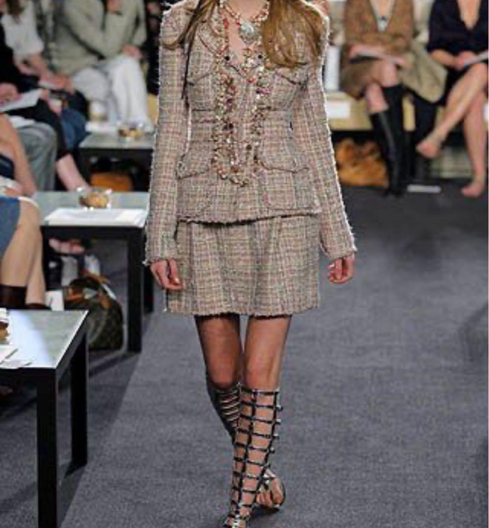 CHANEL 2007 クルーズコレクション ツイードスカート スパンコール