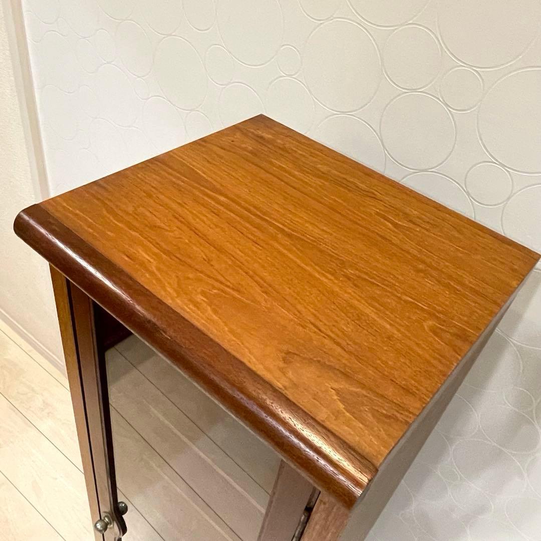 【美品】AYANO 綾野製作所 木製 キャビネット ガラス扉 収納棚 8段