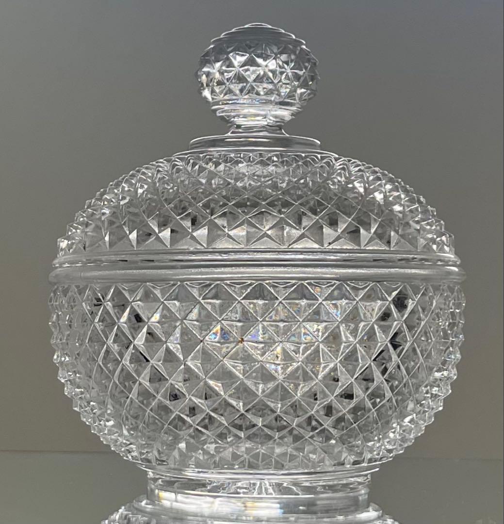 Baccarat バカラ/※ 刻印有 ディアマンビゾー 蓋物 義山　球型