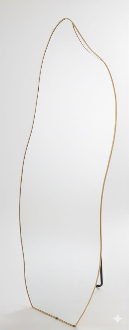 ウェーブミラー ウェディング ウェルカム 波型スタンドミラー 全身鏡 姿見