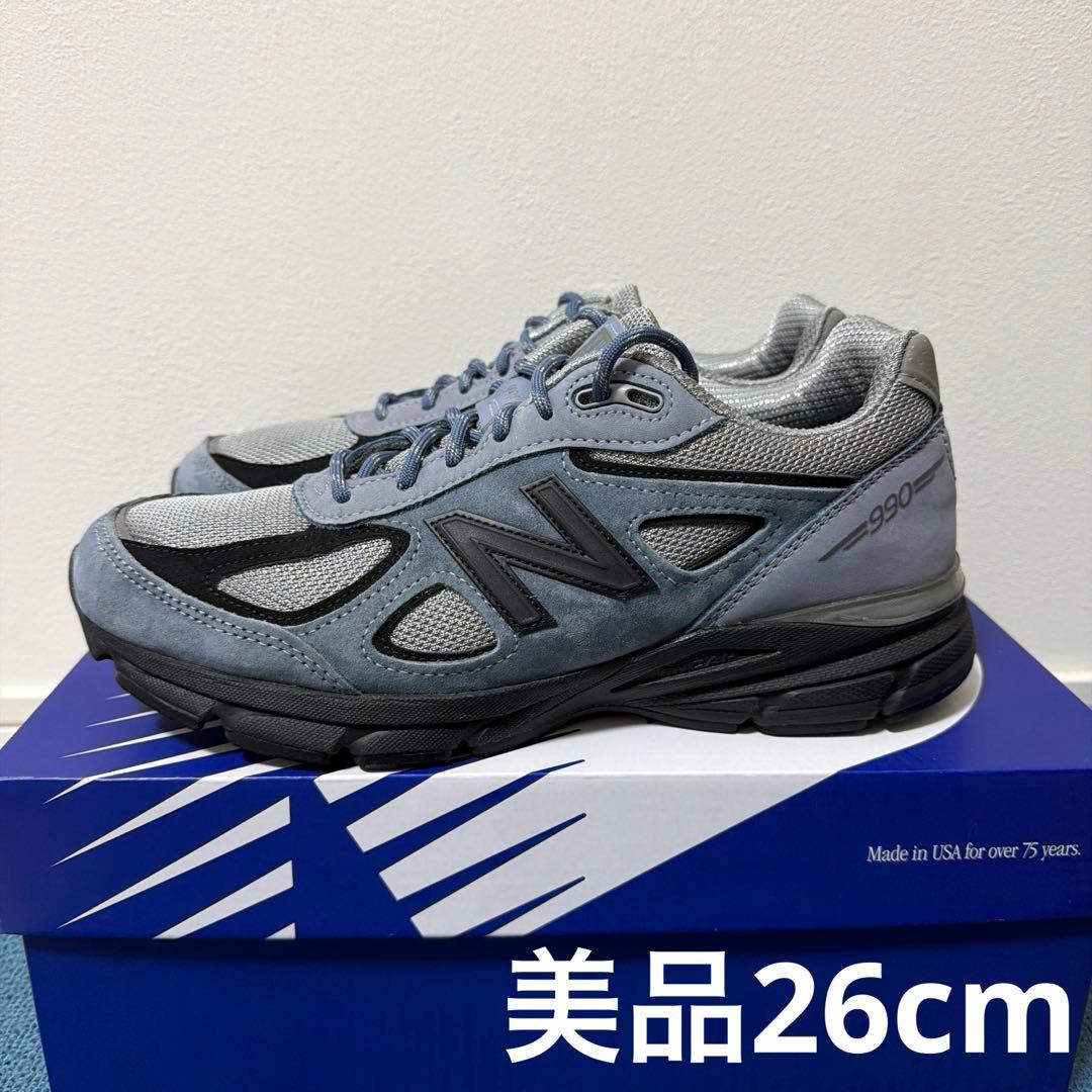 【美品】New Balance U990BB4 GRAY 26cm