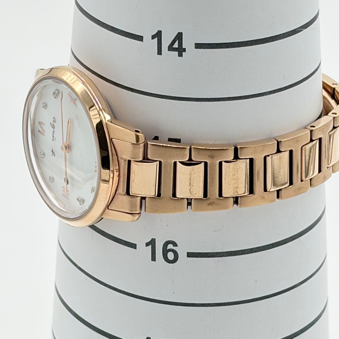 アニエスベー 腕時計 レディース 白蝶貝 ピンクゴールド クリスタル マルチェロ