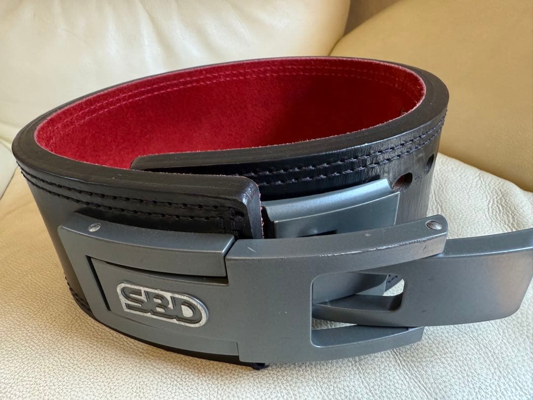 SBD トレーニング・パワーベルト 13mm XS 新ロゴタイプ 黒/赤