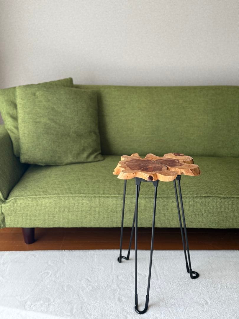 ミニ　コーヒーテーブル　サイドテーブル　切り株　K003