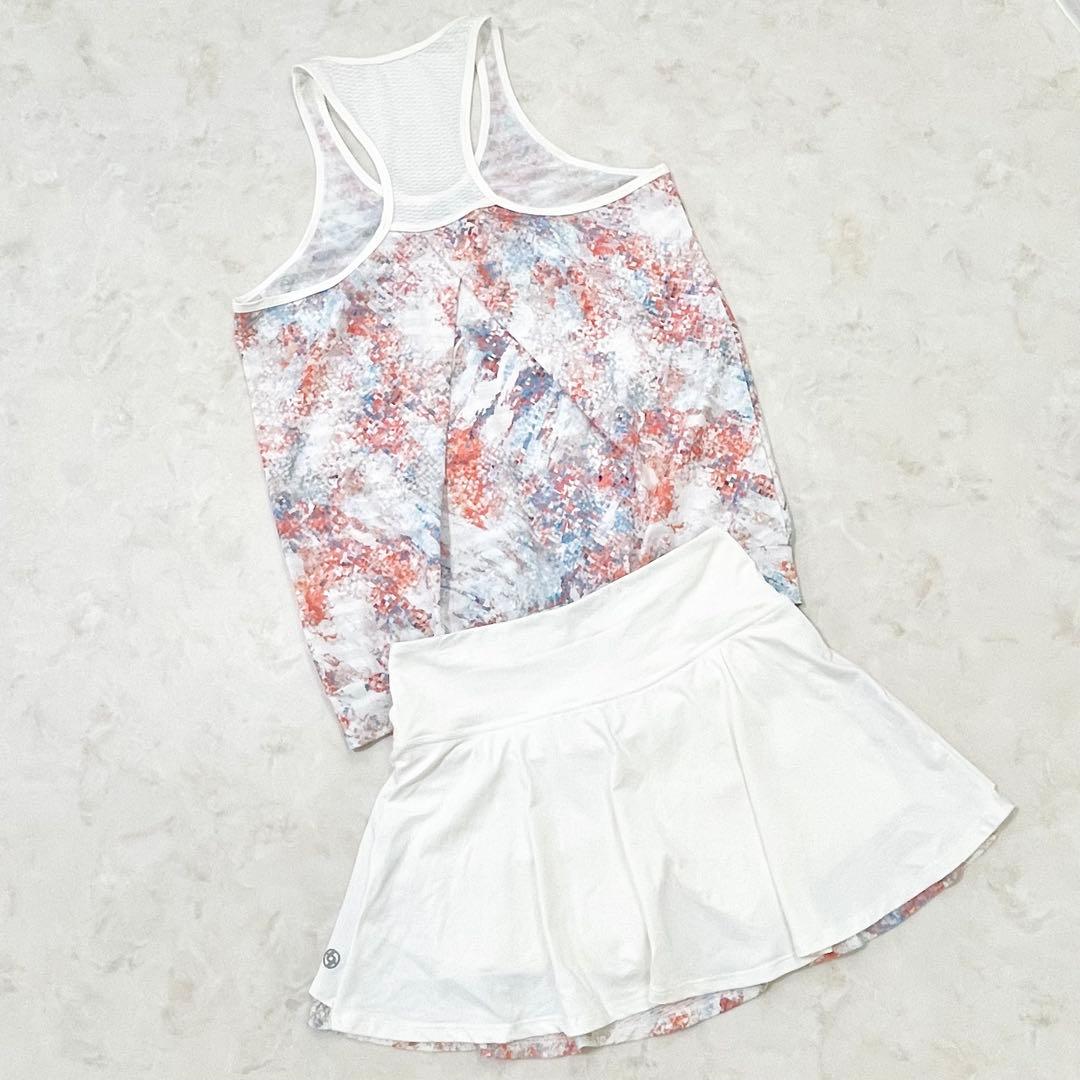 ❇️リージャ　テニスウェア　セットアップ　ノースリーブ　スコート　M〜L