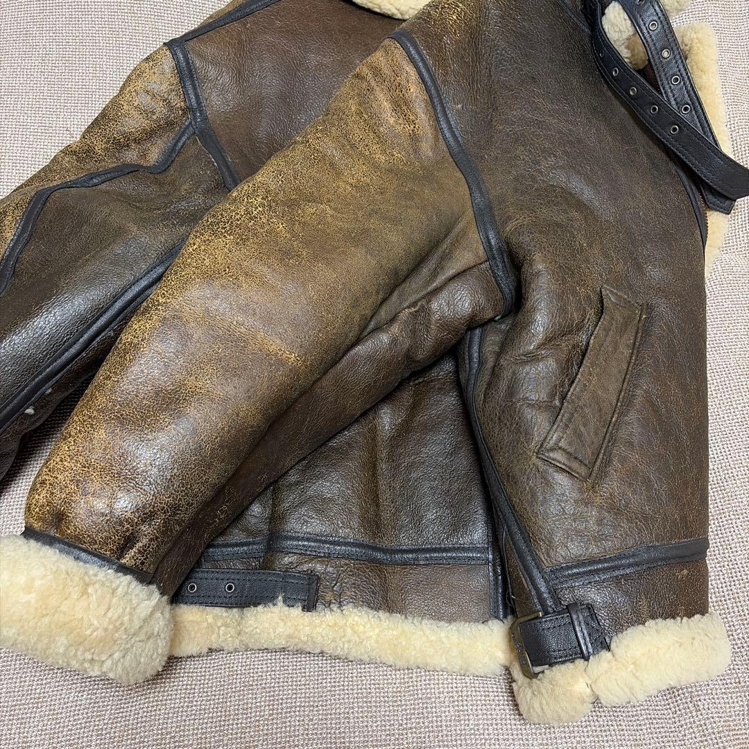 【良品】AVIREX B-3 ムートン フライトジャケット USA製 40 L