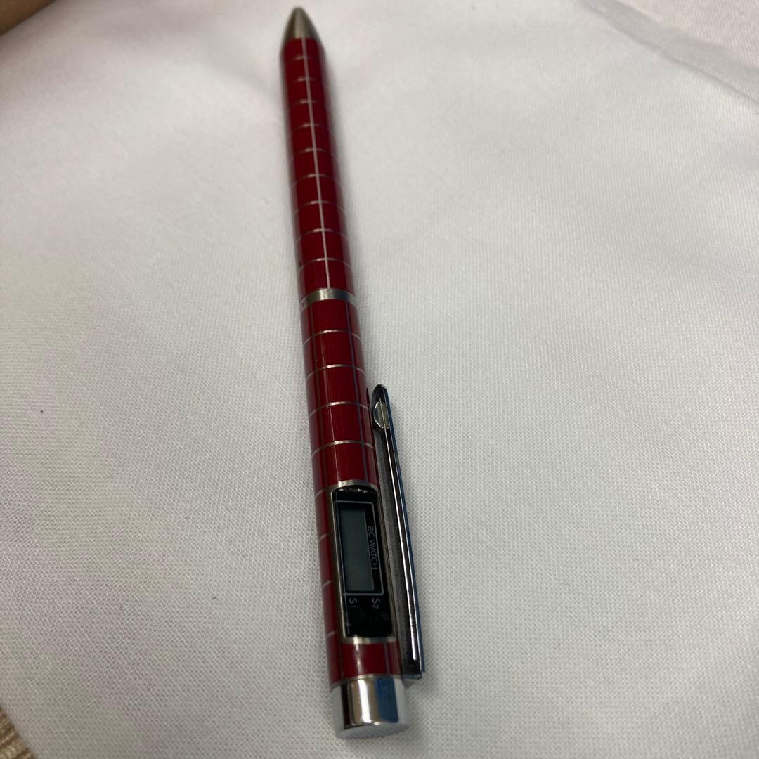 Zebra デジタル時計付き2色ボールペン