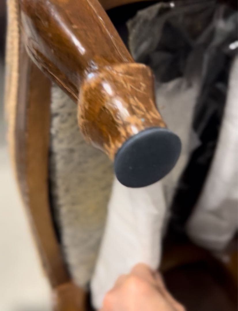 天使の刺繍付き椅子とオットマンセットイタリア家具