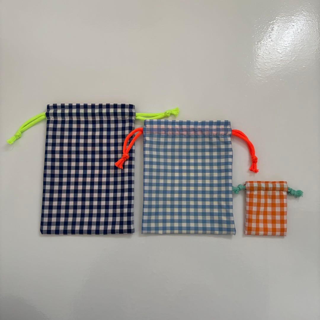 【ぽむ】レッスンバッグ　上履き入れ　体操服袋