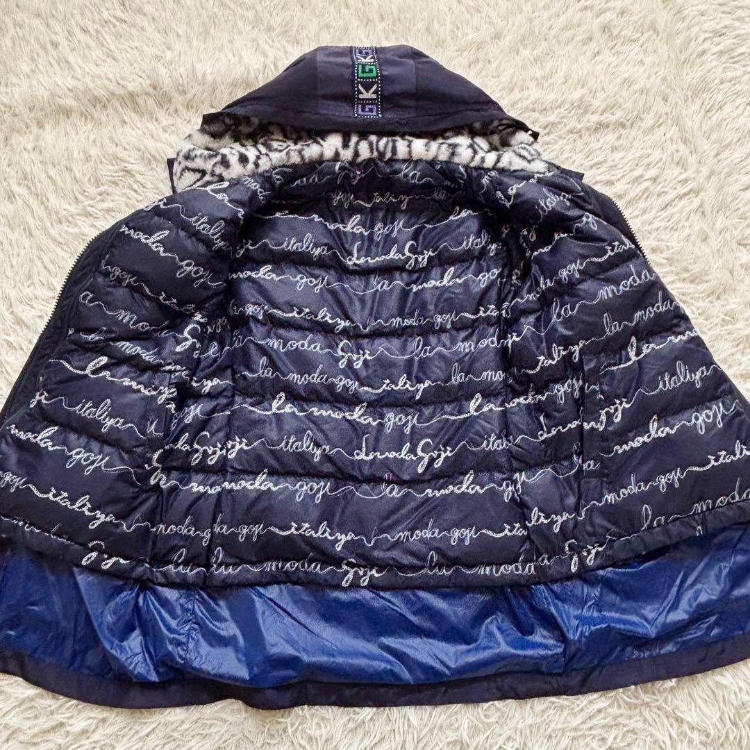 美品 伊太利屋 3WAY ダウンコート インナーダウン Mサイズ 紺 近年モデル