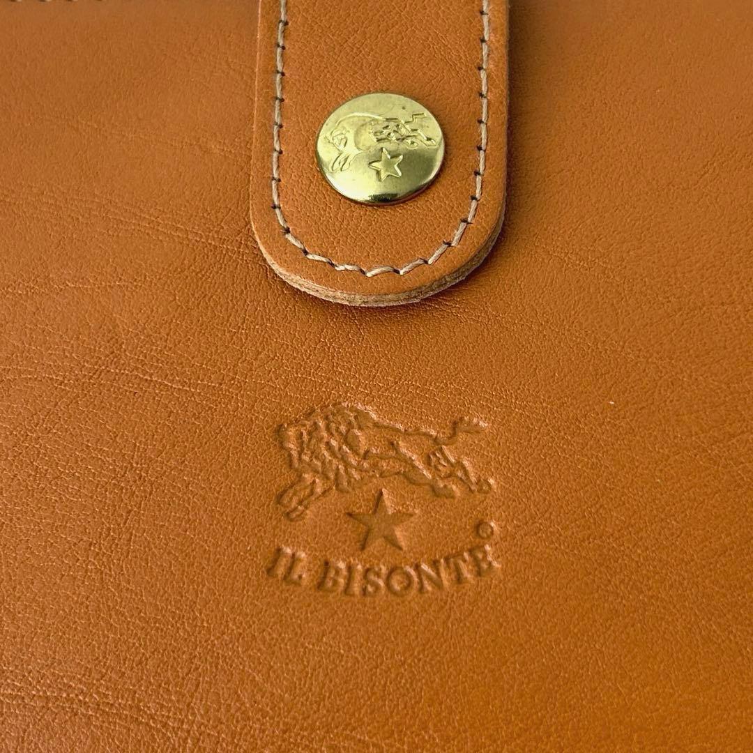 【美品✨️】IL BISONTE 2つ折り財布 ラウンドジップ ヤケヌメ