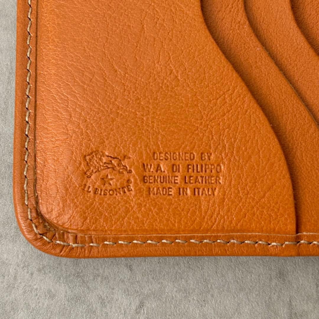 【美品✨️】IL BISONTE 2つ折り財布 ラウンドジップ ヤケヌメ