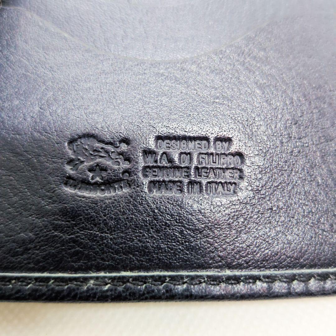 【ギャランティカード付き 極美品】イルビゾンテ　二つ折り財布　小銭入れあり　シボ