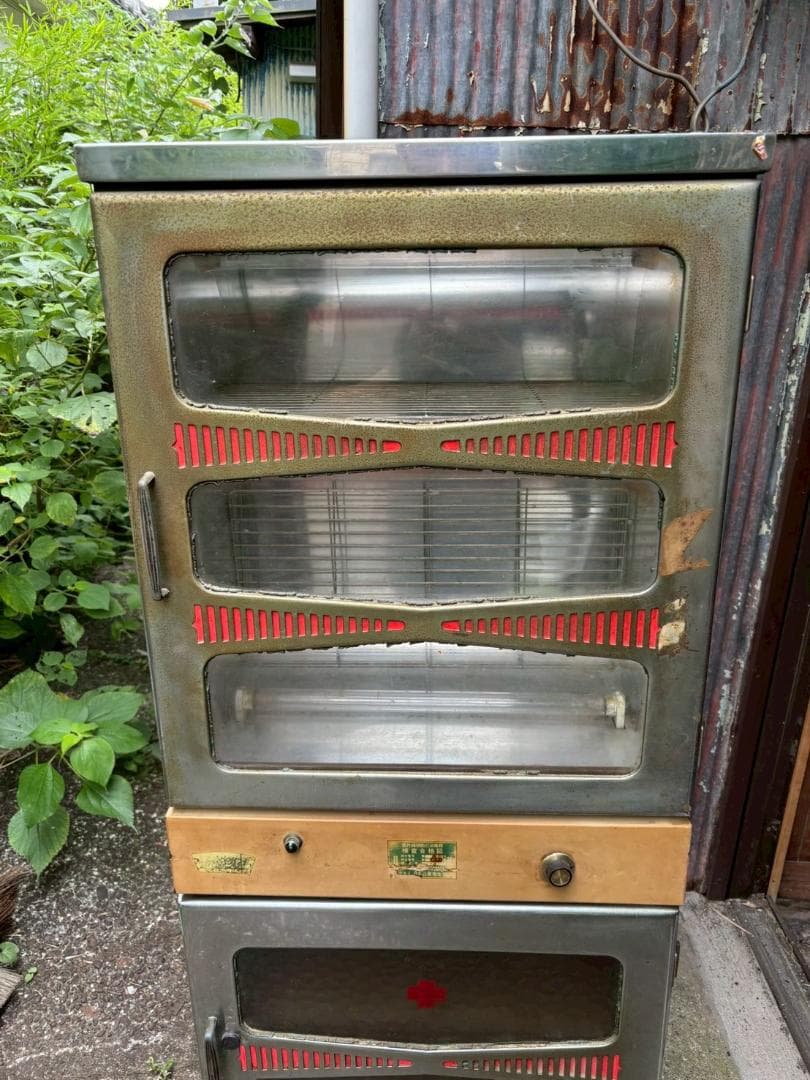 稀少　昭和レトロ　紫外線消毒器＆保管庫　床屋　理容店　ヴィンテージ