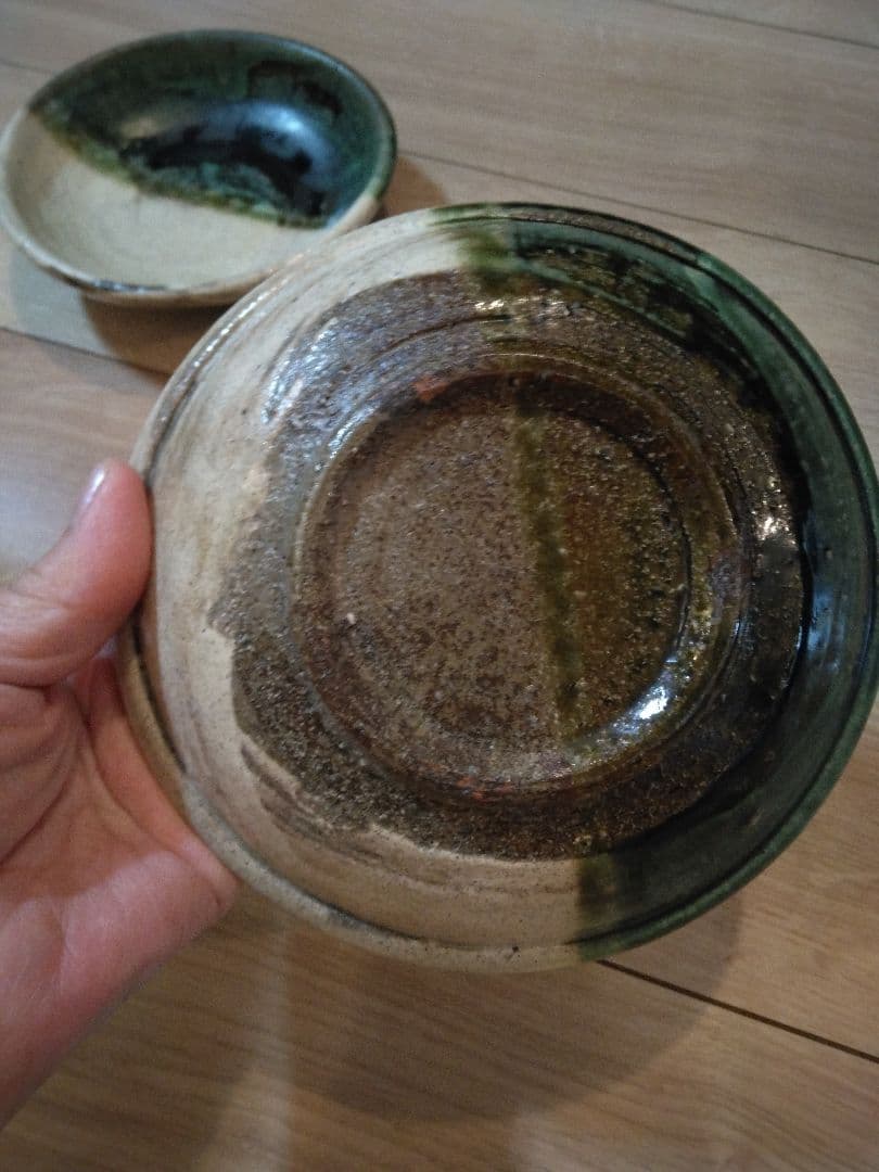 木曽志真雄さん 　織部釉　皿五枚組