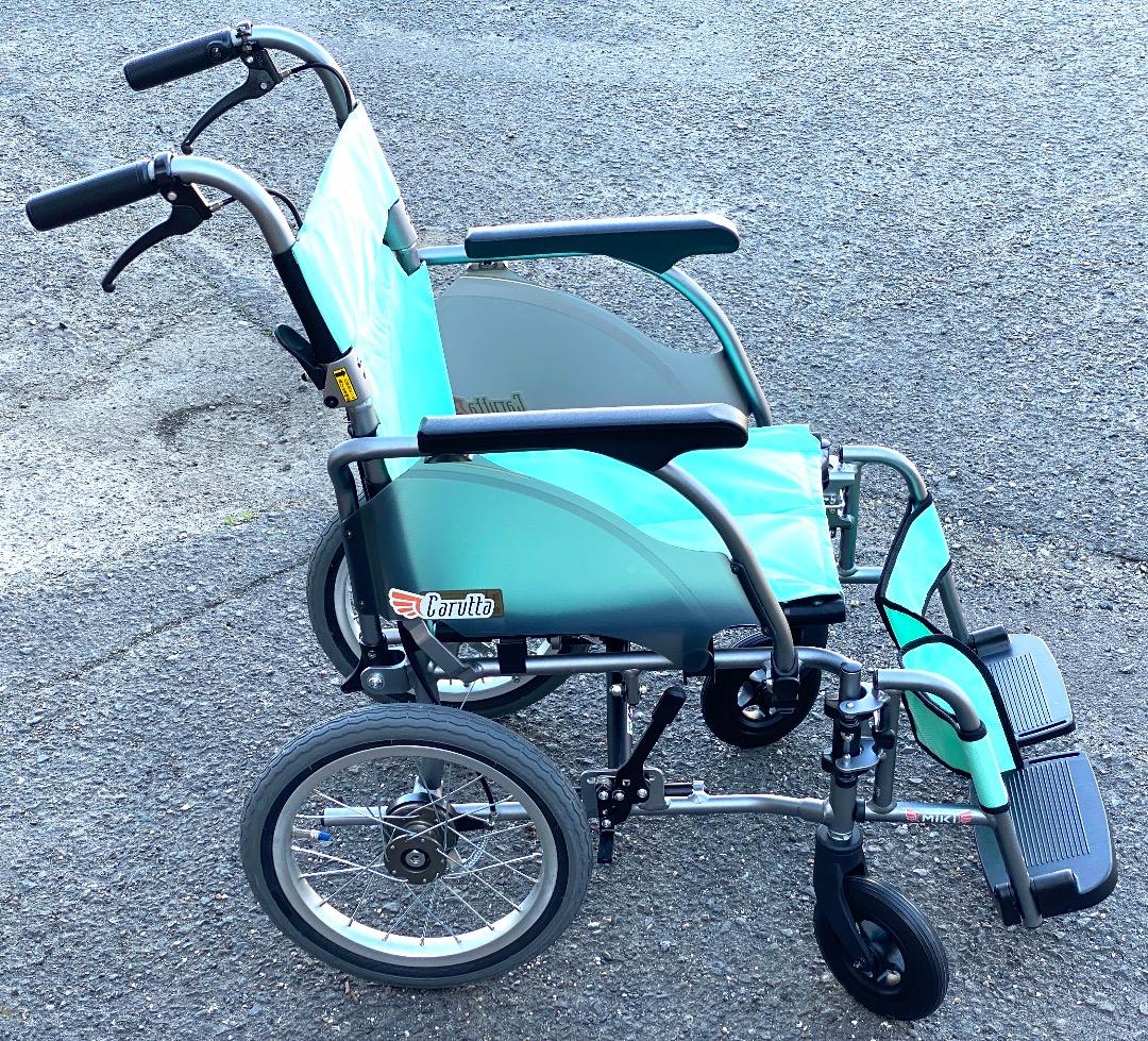 美品！ MIKI ミキ 超軽量 介助型車いす CRT-4 ウイングスイングアウト