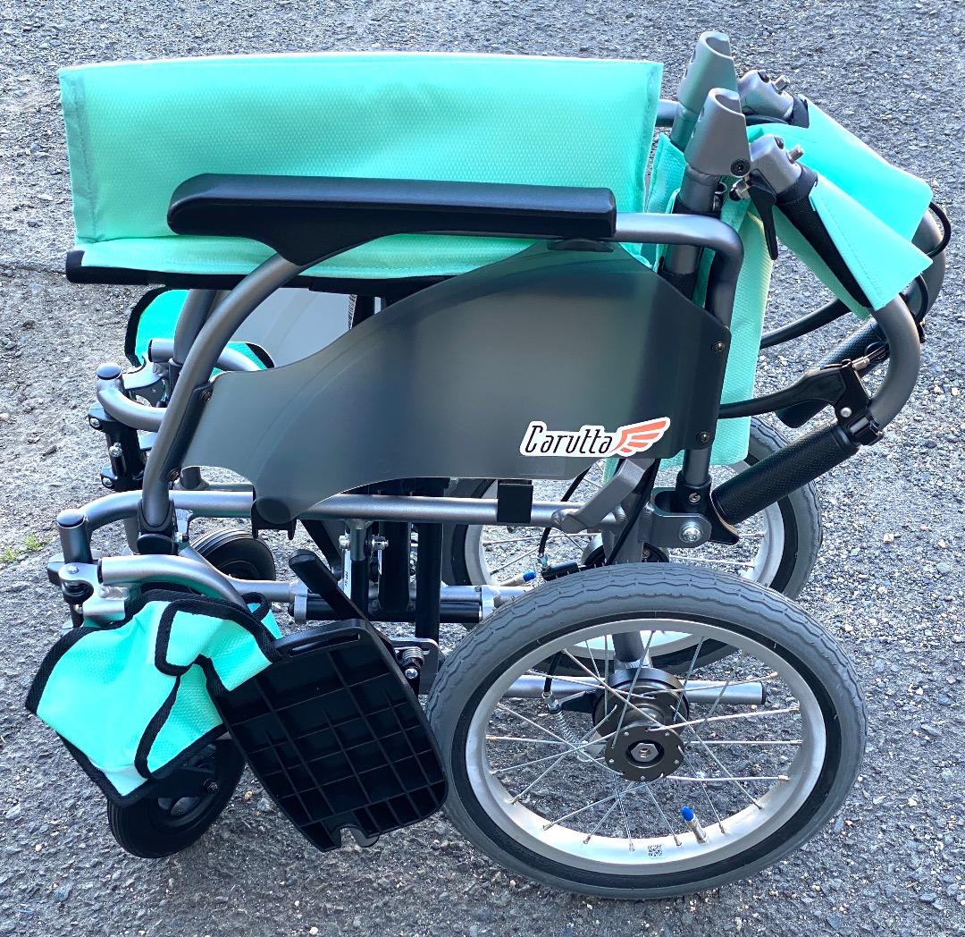 美品！ MIKI ミキ 超軽量 介助型車いす CRT-4 ウイングスイングアウト