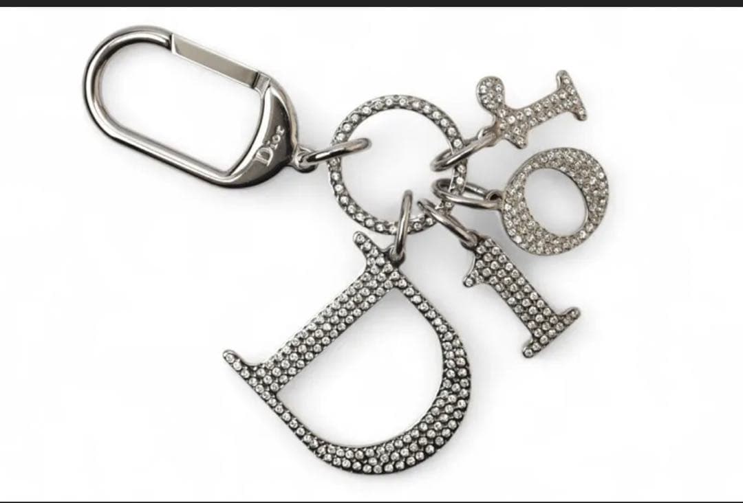 Dior クリスタル装飾 キーホルダー　キーリング　付属品完備　年末セール